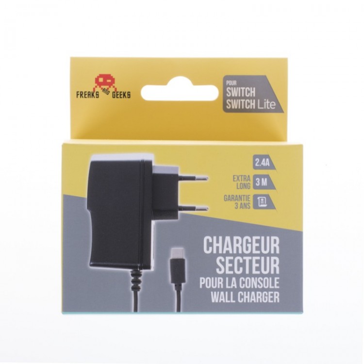 CHARGEUR SECTEUR POUR LA CONSOLE NINTENDO SWITCH ET SWITCH LITE