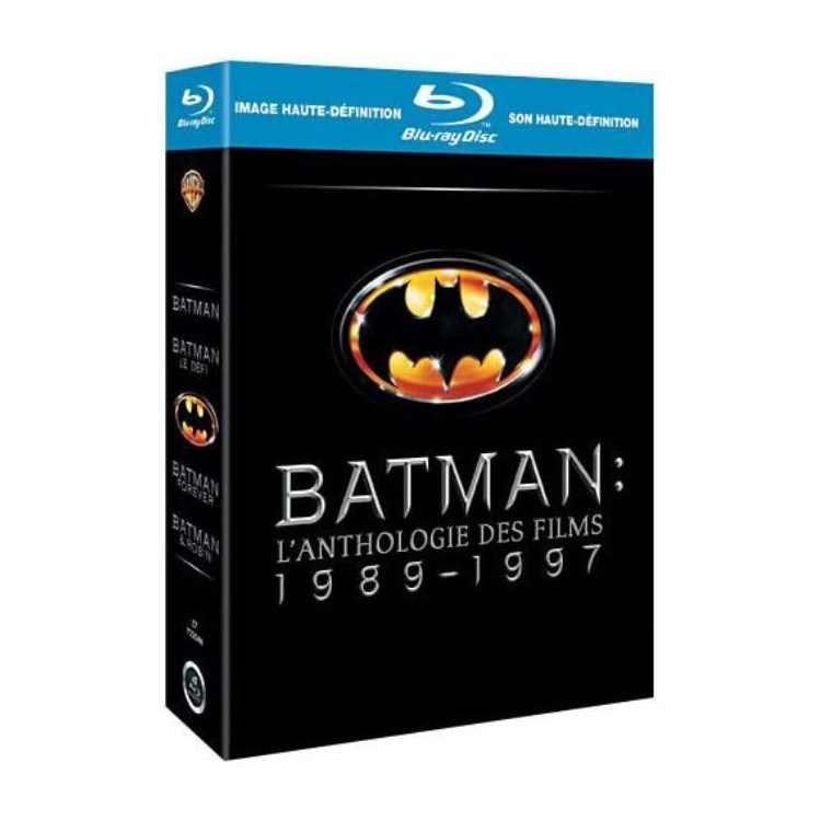 COFFRET BLU-RAY BATMAN BATMAN - BATMAN LE DEFI - BATMAN FOREVER - BATMAN ET ROBIN