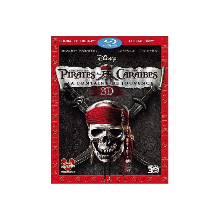 BLURAY 3D PIRATE DES CARAIBES LA FONTAINE DE JOUVENCE