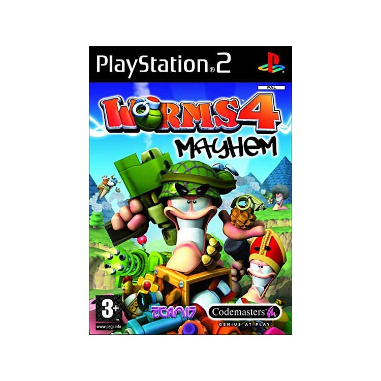 JEU PS2 WORMS 4 MAYHEM