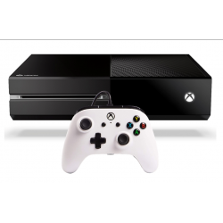 CONSOLE XBOX ONE 500 GB NOIRE MANETTE FILAIRE BLANCHE